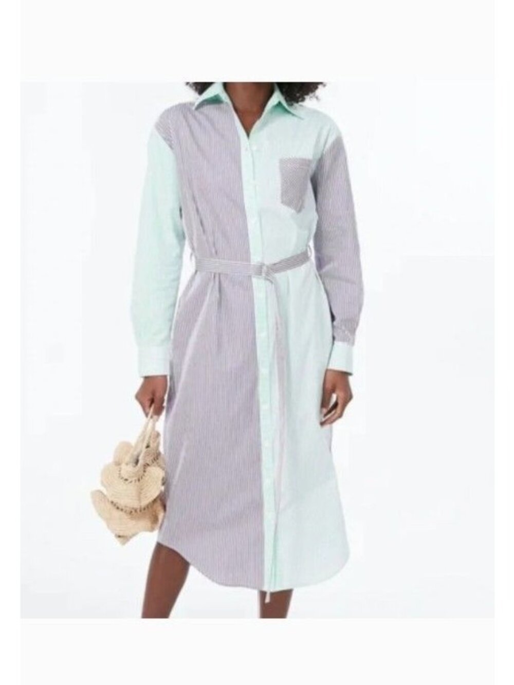 Solid & Striped The Oxford Maxi Tunic Maxi Dress Cover Up Striped Size Small NEW